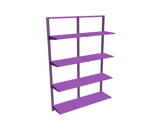 3D-Dimensions-Fixtures-Shelves-Shelving-IKEA-ALGOT-Wall-Upright-System-52-Inch-Shelves