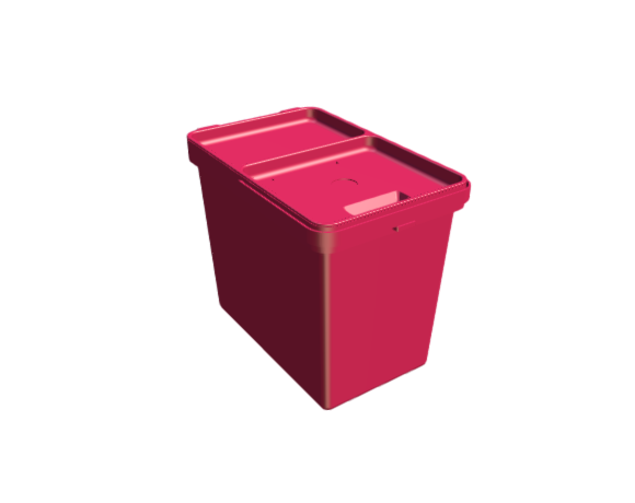 3D-Dimensions-Objects-Kitchen-Trash-Cans-IKEA-Hallbar-Bin-Medium