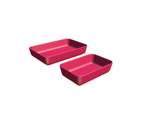 3D-Dimensions-Objects-Baking-Dishes-IKEA-Lyckad-Oven-Dish-Set
