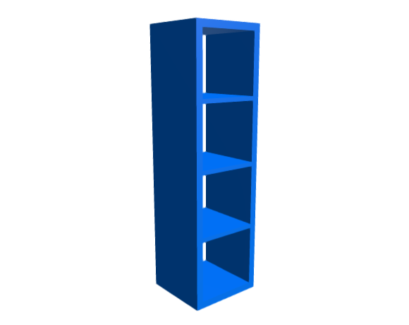 3D-Dimensions-Guide-Furniture-Bookcases-IKEA-Kallax-Shelf-Unit-1x4