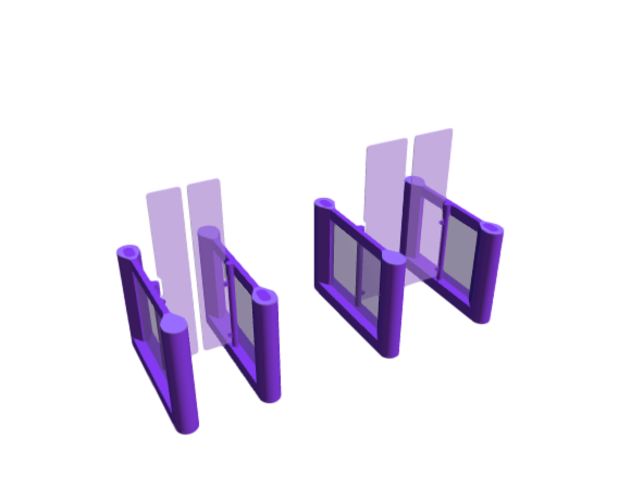 3D-Dimensions-Buildings-Turnstiles-Swing-Gate-Double-Full-Height