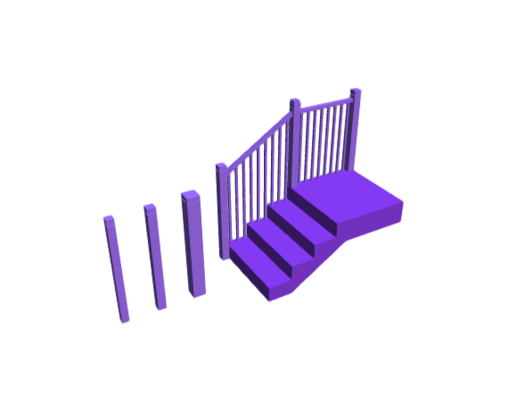 3D-Dimensions-Buildings-Newels-Stair-Posts-Groove