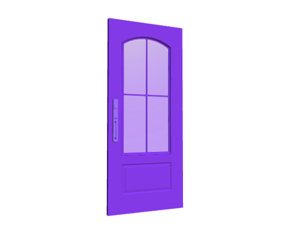 3D-Dimensions-Buildings-Exterior-Doors-Lite-Entry-Door-2-Panels-Arched-Grid-4