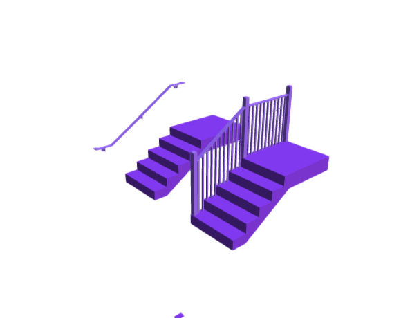 3D-Dimensions-Buildings-Handrails-Profile-Flat-Horizontal
