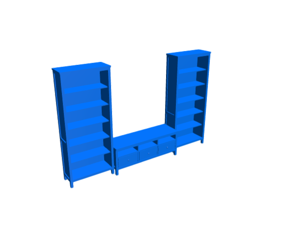 3D-Dimensions-Guide-Furniture-Entertainment-Center-IKEA-Hemnes-TV-Storage-Combination-Bookcases-Wide