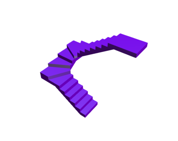3D-Dimensions-Buildings-Stair-Types-U-Shaped-Winder-Stairs