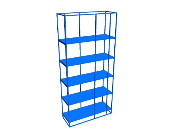 3D-Dimensions-Furniture-Bookcases-Caged-Bookcase