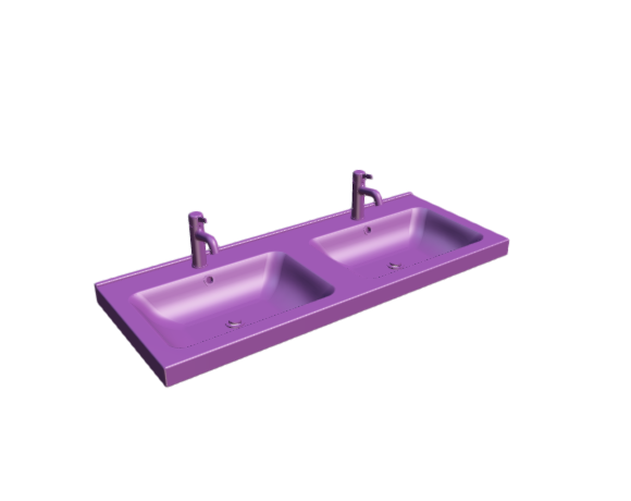 3D-Dimensions-Fixtures-Bathroom-Sinks-IKEA-Odensvik-Bathroom-Sink-Double