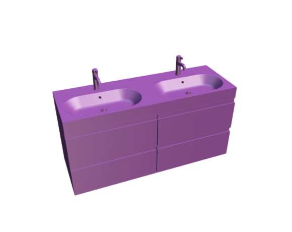 3D-Dimensions-Fixtures-Bathroom-Vanity-IKEA-Godmorgon-Braviken-Double-Vanity-4-Drawers