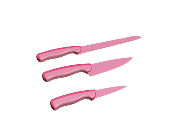 3D-Dimensions-Objects-Kitchen-Knives-IKEA-Andlig-3-Piece-Knife-Set