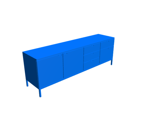 3D-Dimensions-Guide-Furniture-Credenzas-Florence-Knoll-Four-Position-Credenza