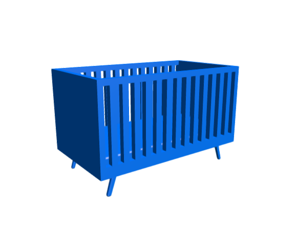 3D-Dimensions-Guide-Furniture-Crib-Infant-Bed-Nifty-Timber-Crib