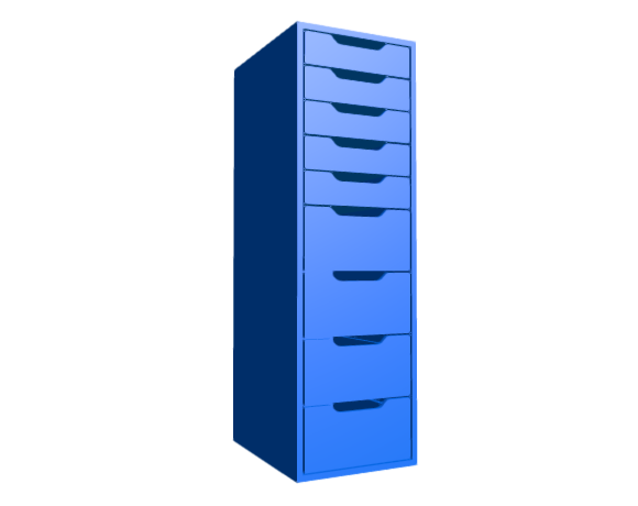 3D-Dimensions-Guide-Furniture-File-Cabinets-IKEA-Alex-Drawer-Unit-Tall