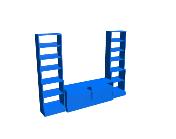 3D-Dimensions-Guide-Furniture-Entertainment-Center-IKEA-Havsta-TV-Storage-Combination-Bookcases