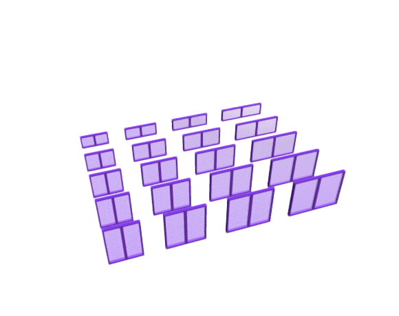 3D-Dimensions-Buildings-Jalousie-Pivot-Windows-Jalousie-Window-2-Panels-Thin-Slats