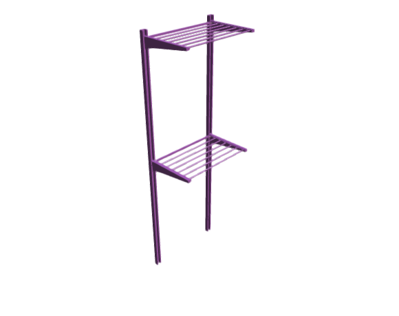 3D-Dimensions-Fixtures-Shelves-Shelving-IKEA-ALGOT-Wall-Upright-System-26-Inch-Drying-Rack