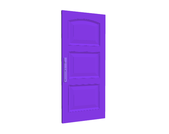 3D-Dimensions-Buildings-Exterior-Doors-Solid-Entry-Doors-Horizontal-3-Panels-Arched