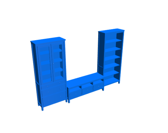 3D-Dimensions-Guide-Furniture-Entertainment-Center-IKEA-Hemnes-TV-Storage-Combination-Mixed-Storage
