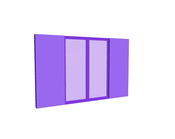 3D-Dimensions-Buildings-Sliding-Doors-Multi-Slide-Door-Pocket-2-Panels-Bi-Part