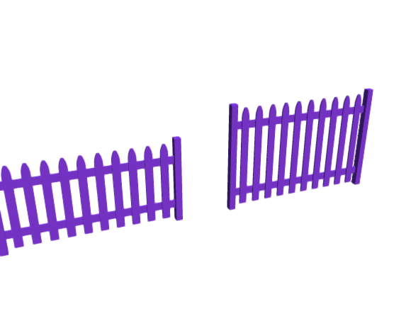 3D-Dimensions-Buildings-Fences-Picket-Fence-Gothic
