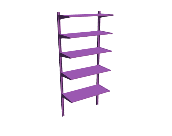 3D-Dimensions-Fixtures-Shelves-Shelving-IKEA-ALGOT-Wall-Upright-System-34-Inch-Tall