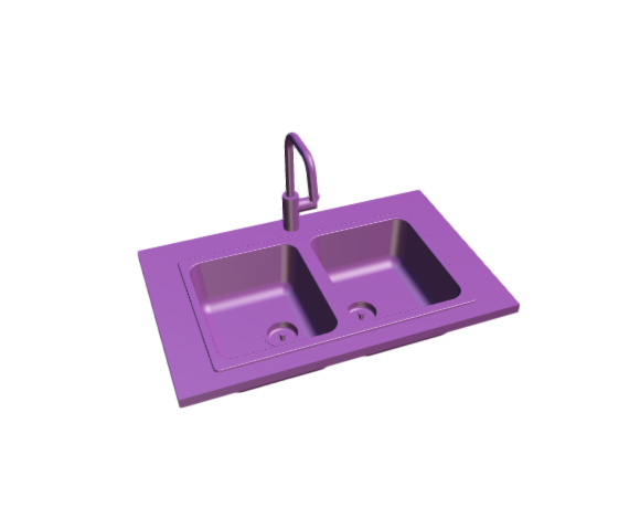3D-Dimensions-Fixtures-Kitchen-Sinks-IKEA-Hillesjon-Double-Bowl-Top-Mount-Kitchen-Sink