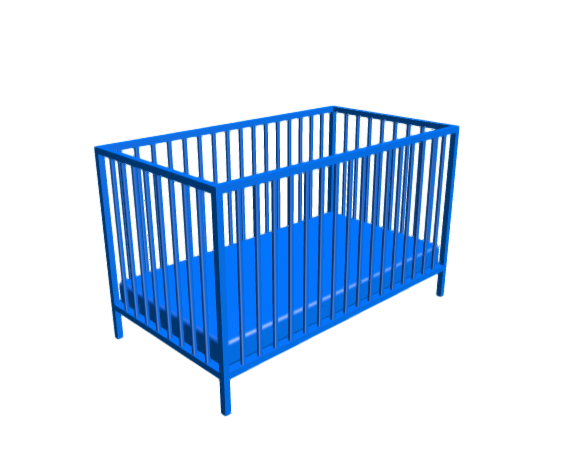 3D-Dimensions-Guide-Furniture-Crib-Infant-Bed-IKEA-Sniglar-Crib