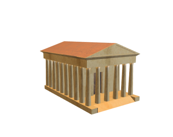 Low Poly Roman Temple