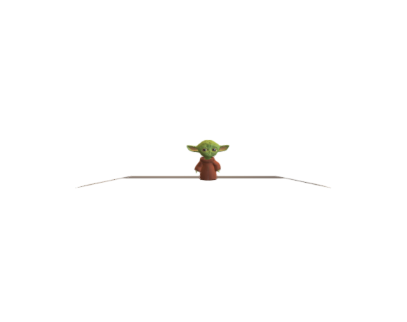 toddler Yoda default CG matter after criteque retexturing