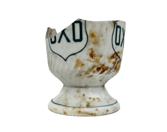 White Earthenware Pedestal 'Oxo' Cup