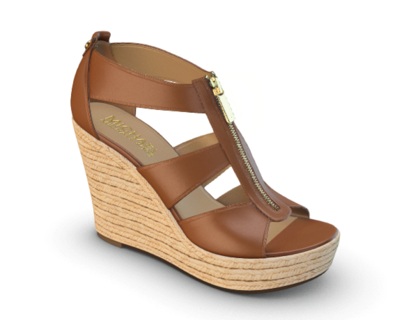 Damita Platform Wedge Sandals (Brown)