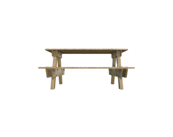 Realistic Picnic Table