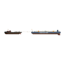SimDocks tug boat barge "Franz" with liquid gas barge