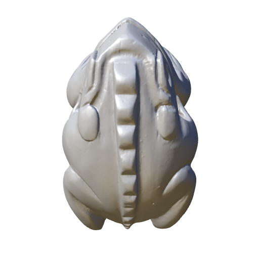 3D scan: Wooden Frog Sculpture, length=10cm