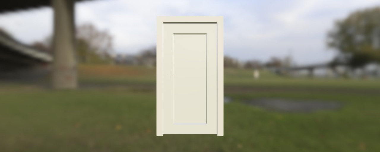 Low poly simple door