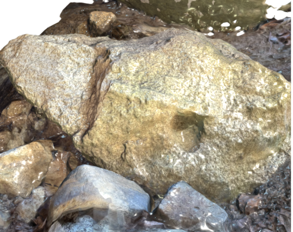 Réf : 21-2512 - Bloc de granite avec cupule, au fond au centre de la sépulture, adossée au parement qui la ferme - Ariège, Couserans, Vallée du Riberot, France