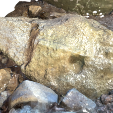 Réf : 21-2512 - Bloc de granite avec cupule, au fond au centre de la sépulture, adossée au parement qui la ferme - Ariège, Couserans, Vallée du Riberot, France