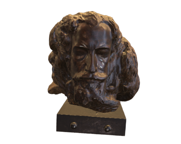 A bust of Horacio Quiroga