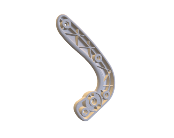A 3D model of an armrest