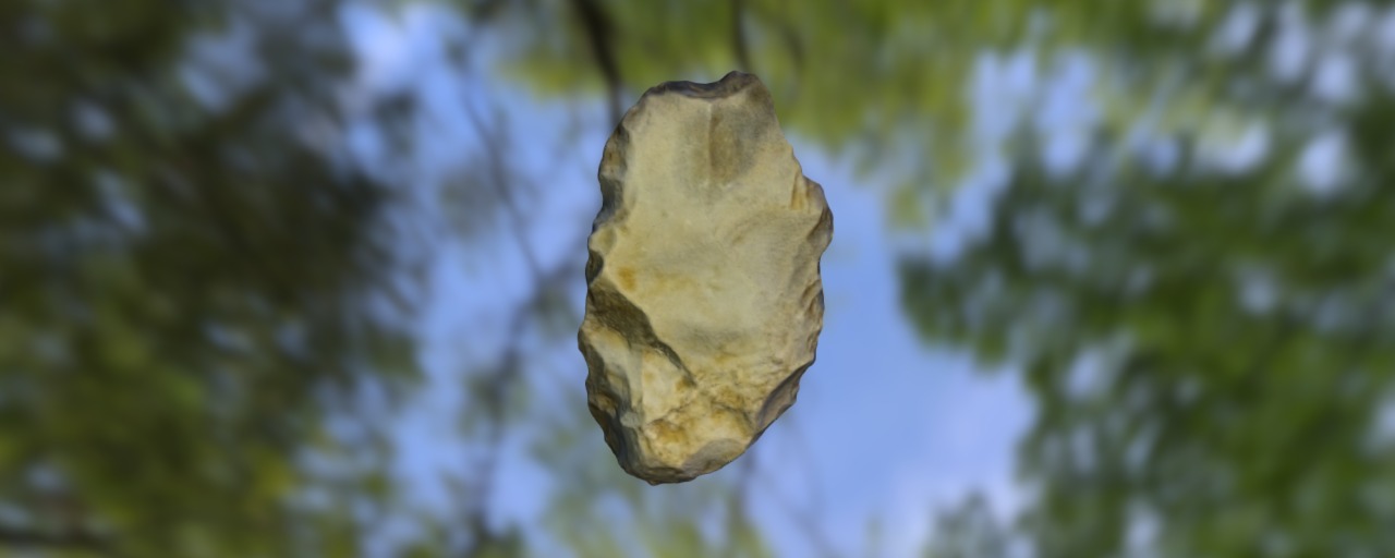 Backscraper from Bisnik Cave (Poland) W-456; Revopoint POP2 scanner